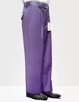 STATEMENT CLOTHING | SOLID COLOR WIDE LEG PANTS WP-100-LAVENDER