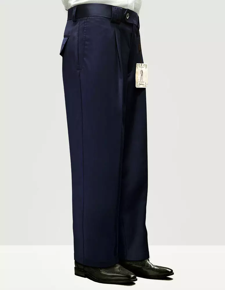 STATEMENT CLOTHING | SOLID COLOR WIDE LEG PANTS WP-100-NAVY