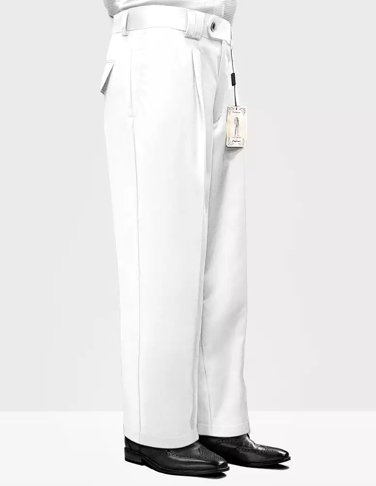 STATEMENT CLOTHING | SOLID COLOR WIDE LEG PANTS WP-100-WHITE