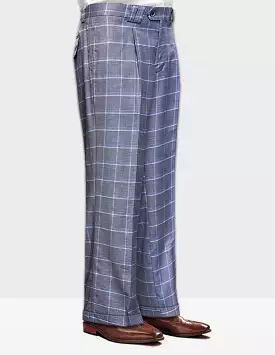 STATEMENT CLOTHING | WIDE LEG PLAID PANTS WP-101-GREY