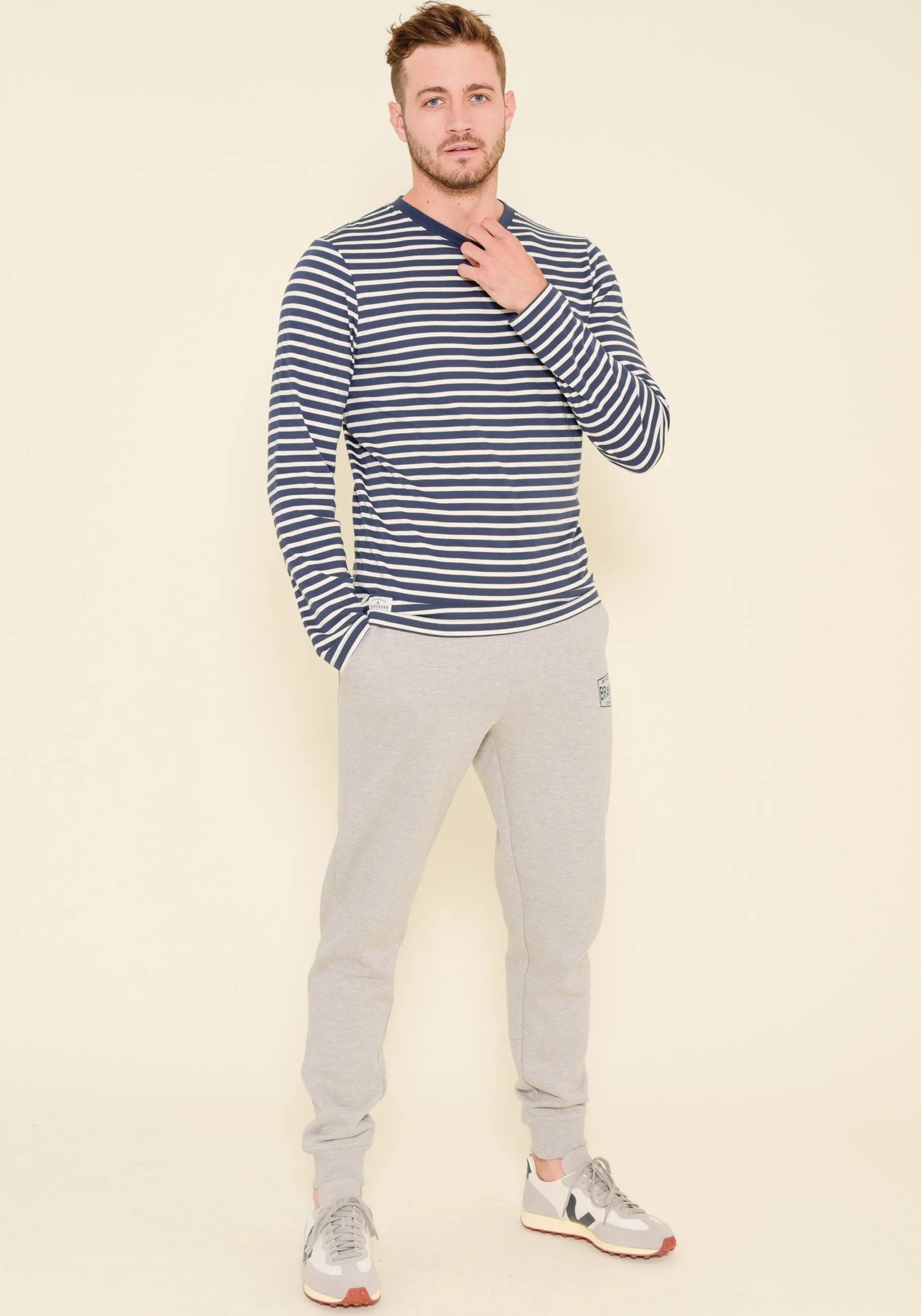 Stripe Long Sleeve Tee Navy