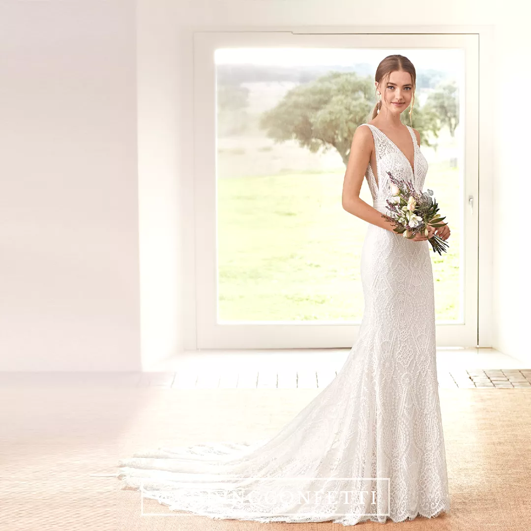 The Carleigh Wedding Bridal Sleeveless Lace Gown