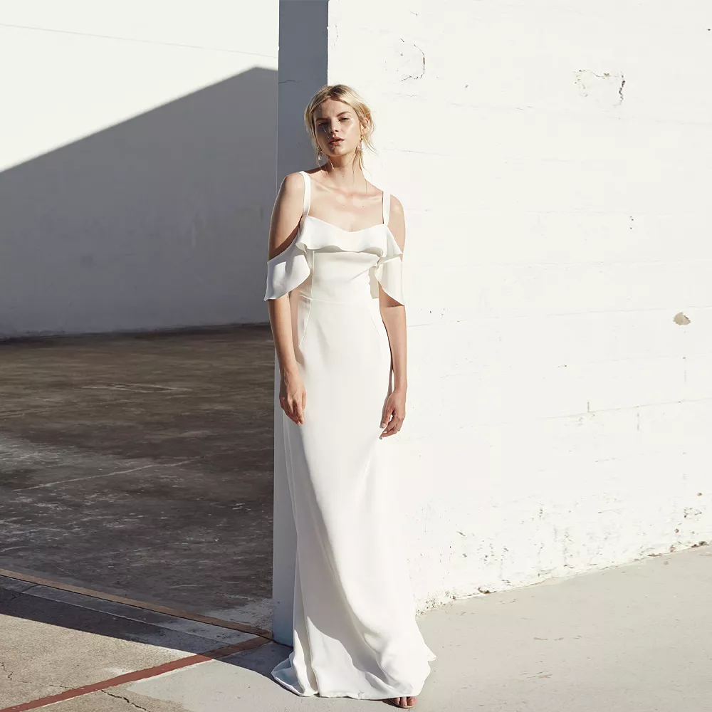 The Carmella Wedding Bridal Off Shoulder Gown