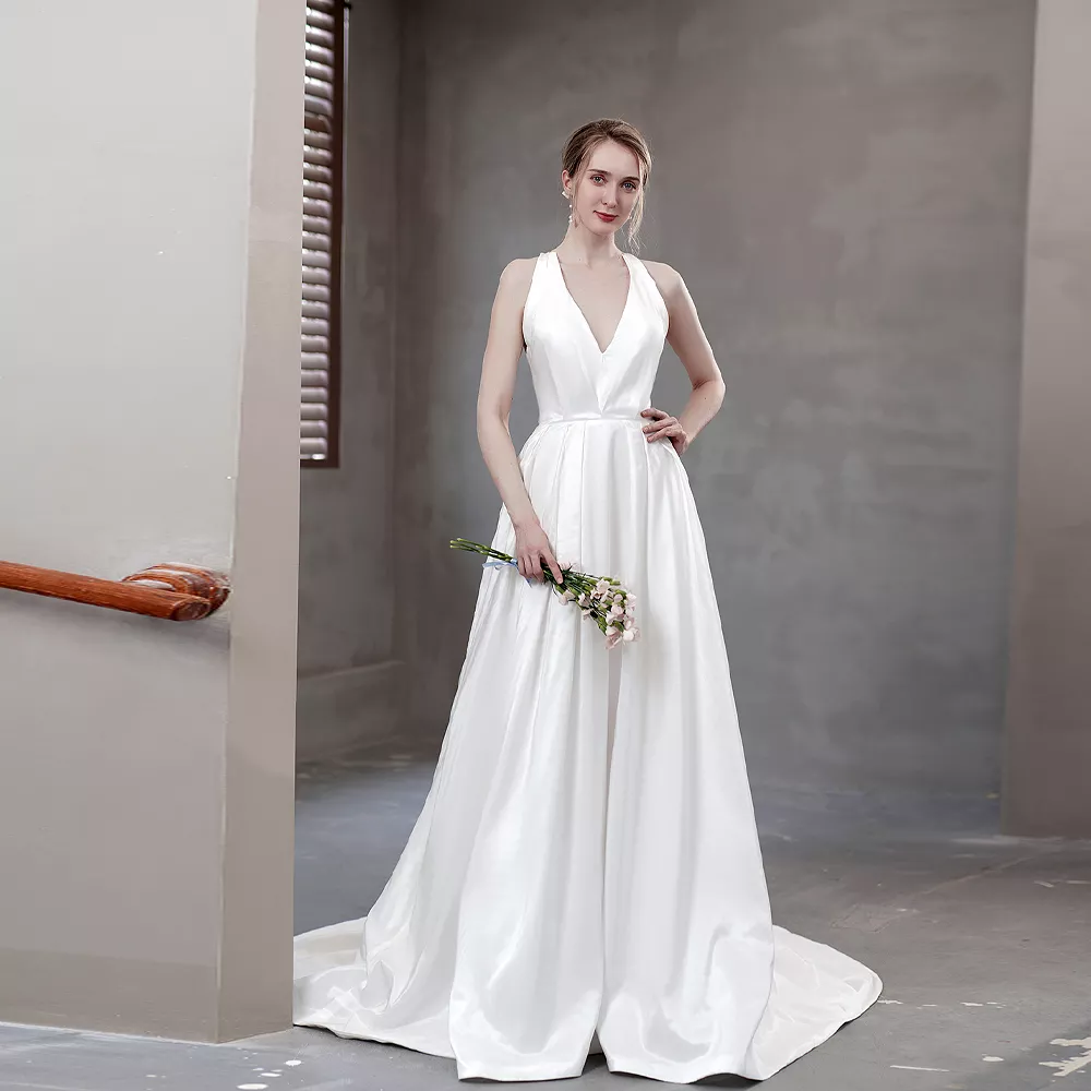 The Gretchen Wedding Bridal Halter Gown