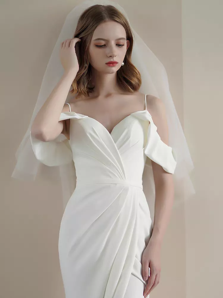 The Mizuki Wedding Bridal Off Shoulder Gown