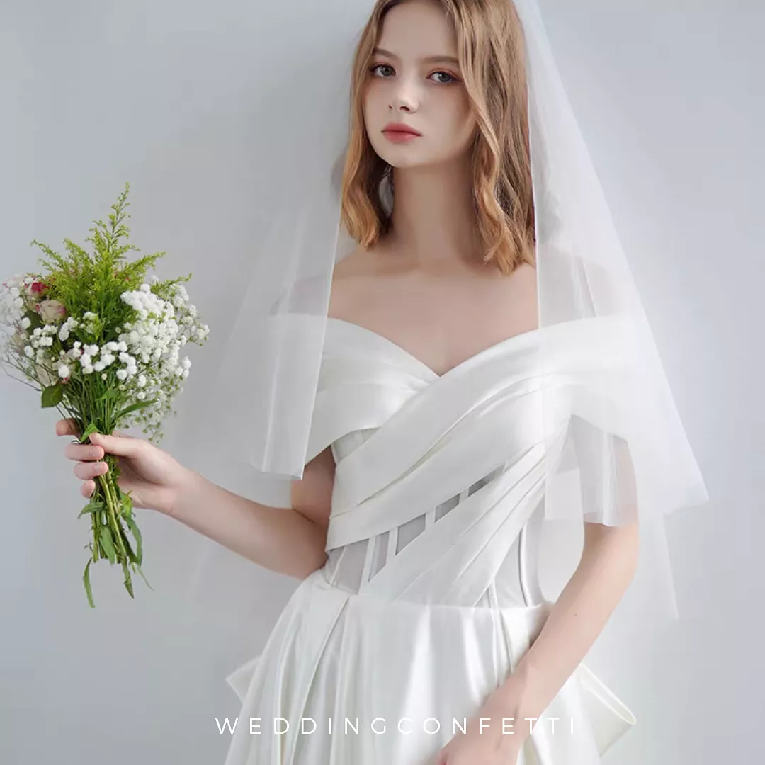 The Perlina Wedding Bridal Off Shoulder Gown