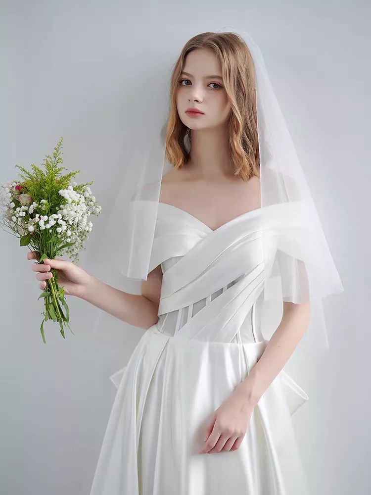 The Perlina Wedding Bridal Off Shoulder Gown