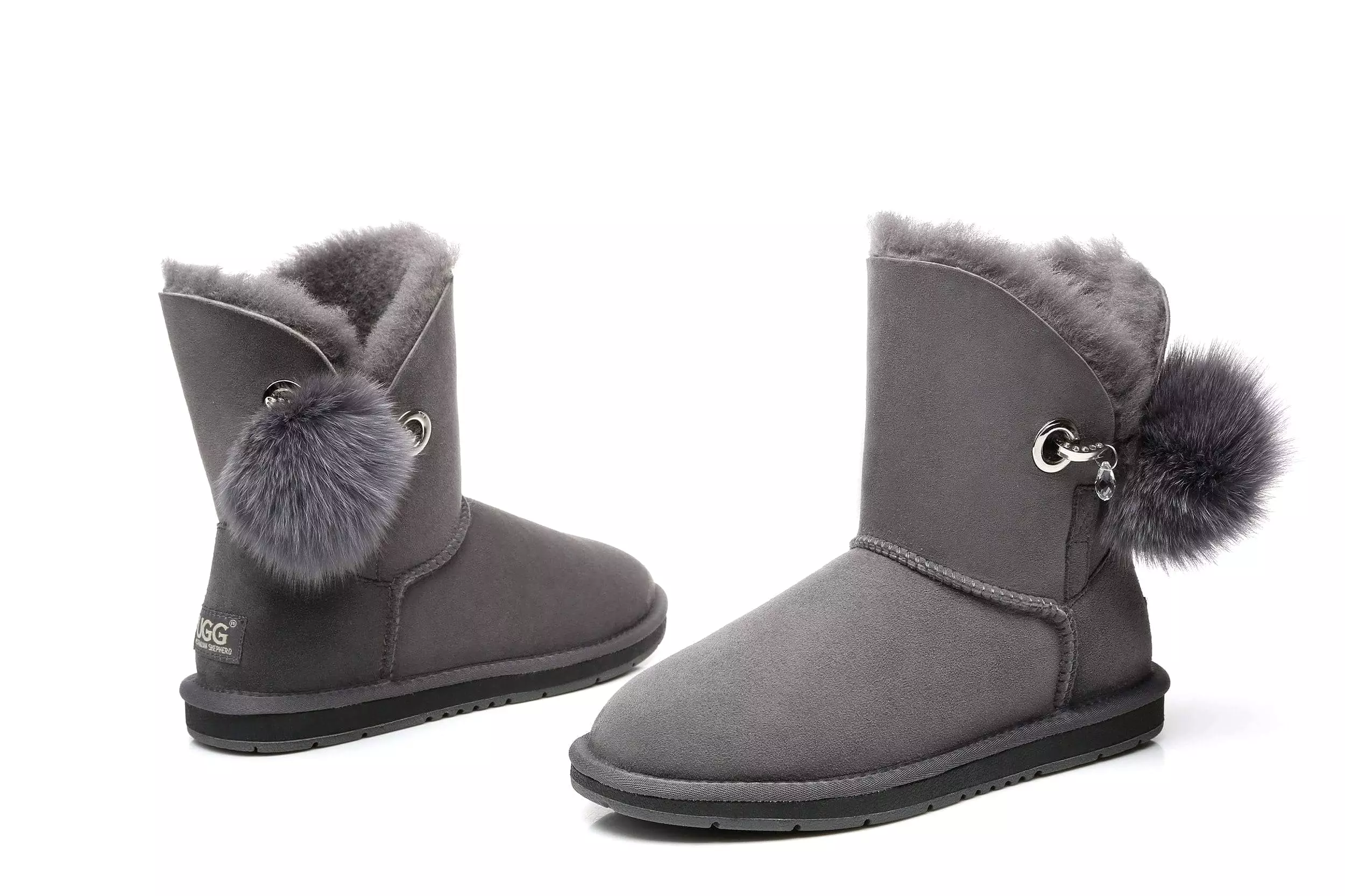 UGG Australian Shepherd Blakely Ladies Short Pom Pom Boots