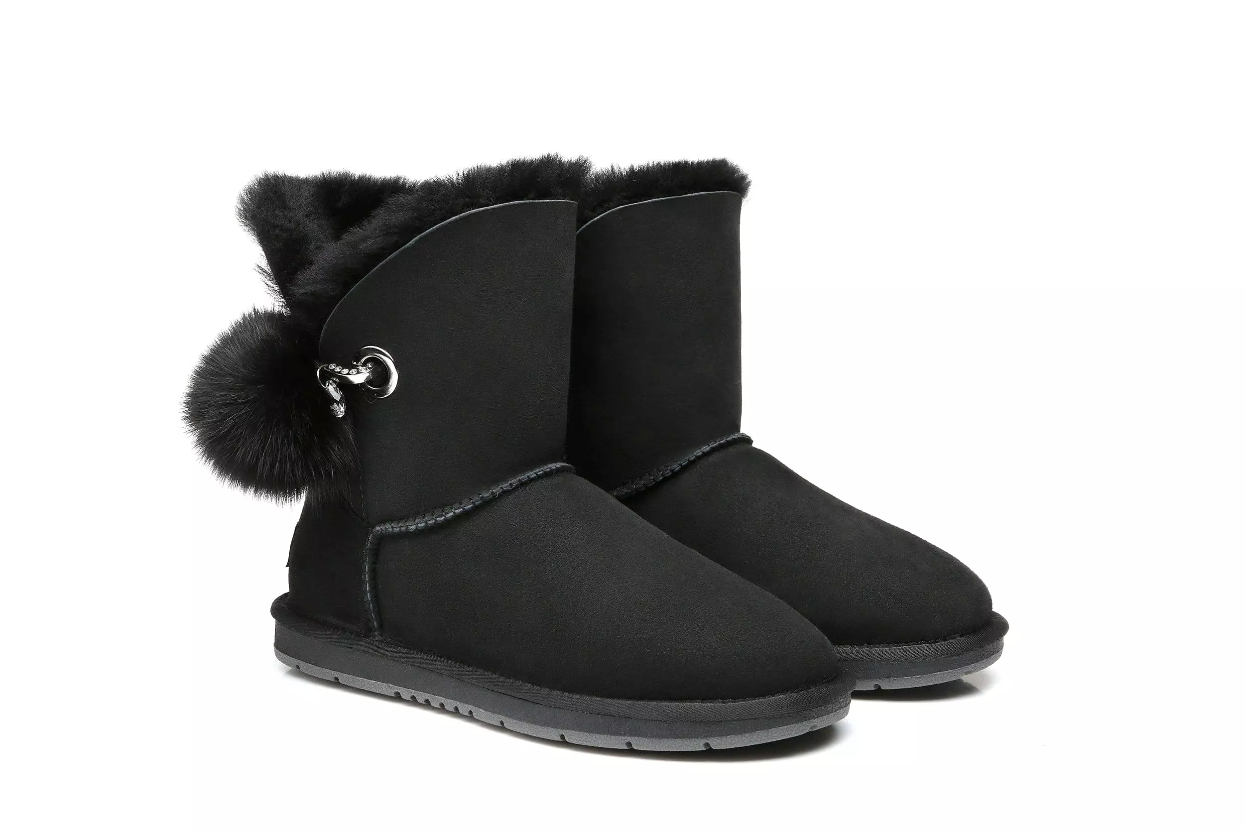 UGG Australian Shepherd Blakely Ladies Short Pom Pom Boots