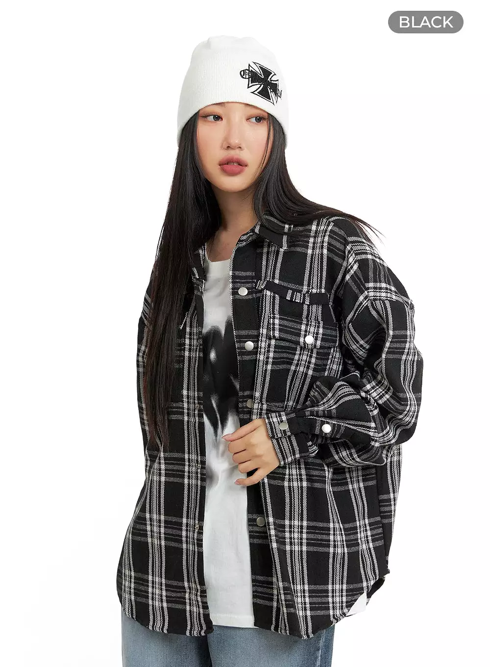 Unisex Plaid Flannel Shirt CM418