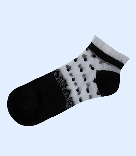 WA1352-BLACK-Women Ankle Sock