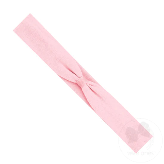 wee ones - Add-a-Bow Cotton Jersey Baby Girls Hair Wrap