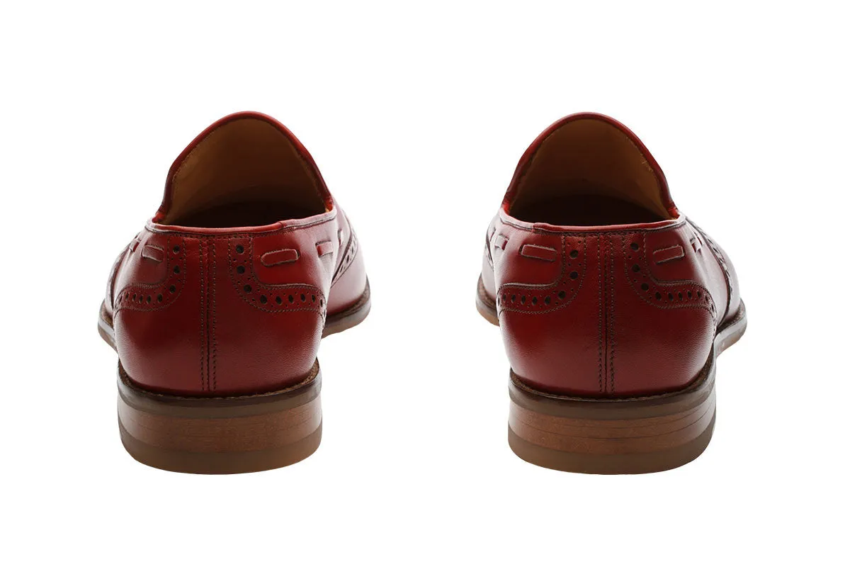 Wingcap Tassel Loafer–Cherry Red