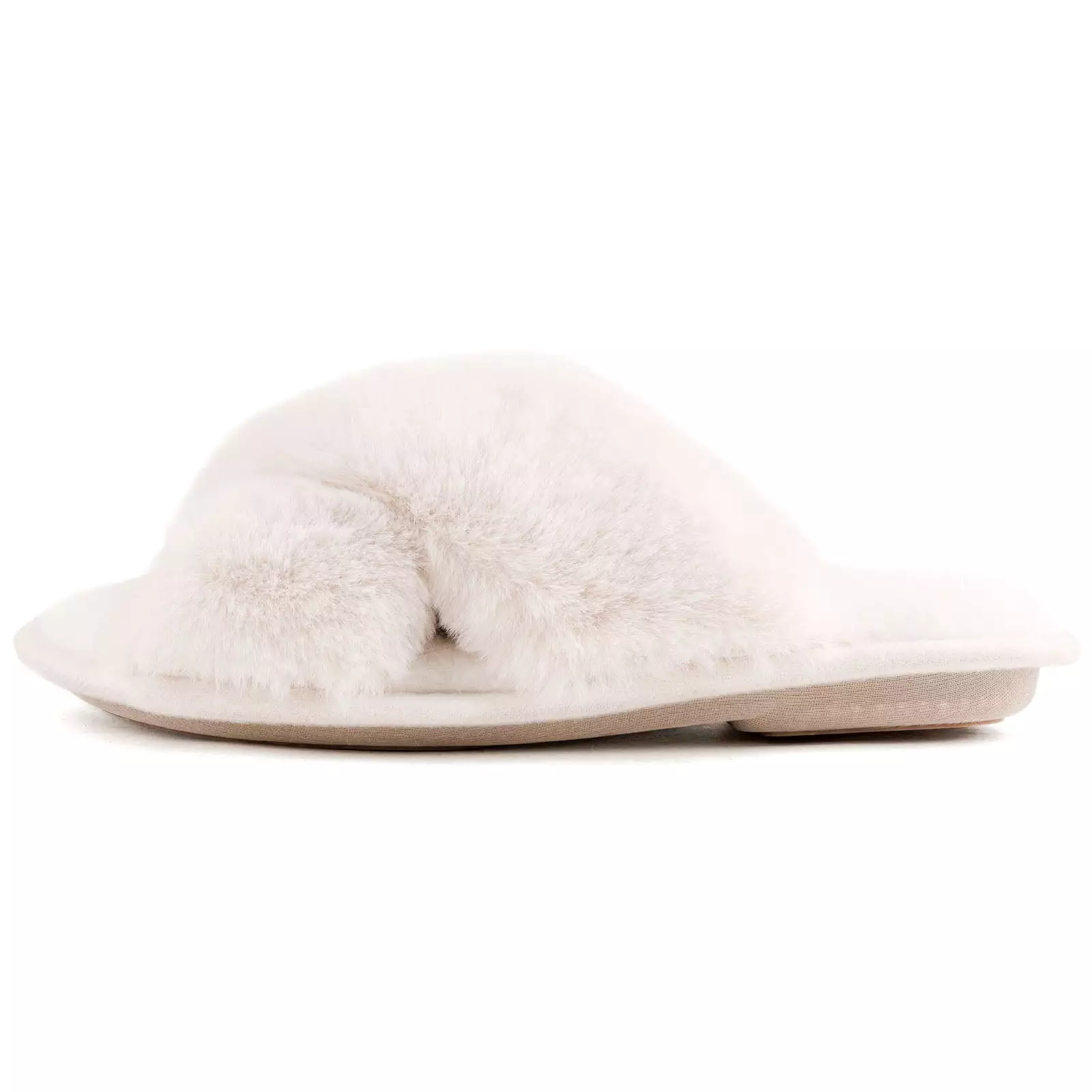 Women's Adeline Cross-Band Faux Fur Slipper